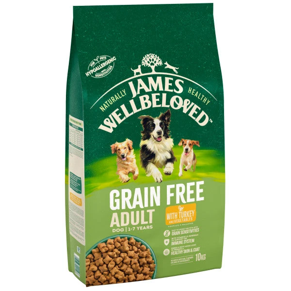 James Wellbeloved Adult Dog Food Turkey & Veg 10kg 1 James Wellbeloved Adult Dog Food Turkey & Veg 10kg