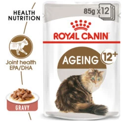 Royal Canin Ageing 12+ Senior In Gravy Wet Cat Food For Cats 48 X 85g -Pet Supply Store 3trj5duwt15