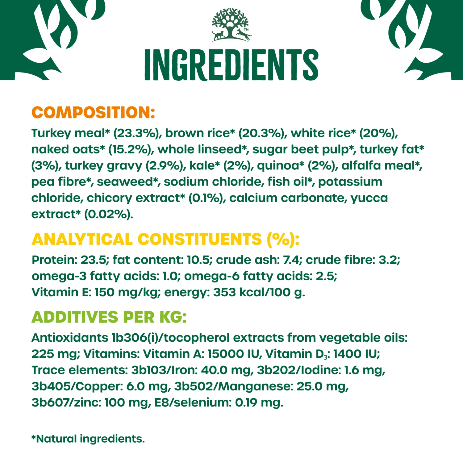 James Wellbeloved Turkey, Kale & Quinoa Adult Dog Superfood 1.5kg 7 James Wellbeloved Turkey, Kale & Quinoa Adult Dog Superfood 1.5kg - Image 7