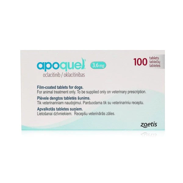 ZOETIS Apoquel Dermatitis Film-Coated Tablets For Dogs - 100 Tablets 1 ZOETIS Apoquel Dermatitis Film-Coated Tablets For Dogs - 100 Tablets