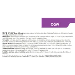 Dechra Specific CGW Senior Dog All Breeds Wet Foil Trays 6 X 300g -Pet Supply Store a04p1buyexl