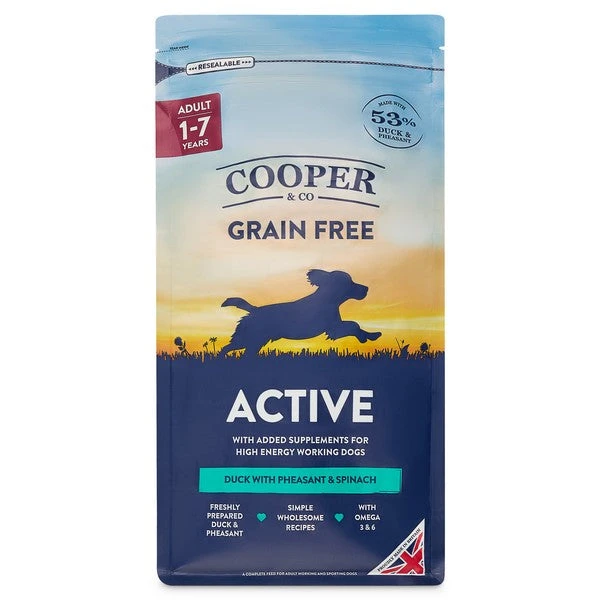 Cooper & Co High Energy Active Dried Adult Working Dog Food Duck With Pheasant And Spinach 1 Cooper & Co High Energy Active Dried Adult Working Dog Food Duck With Pheasant And Spinach