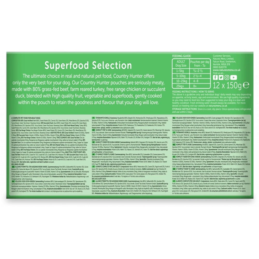 Natures Menu Country Hunter Pouches Superfood Selection 3 Natures Menu Country Hunter Pouches Superfood Selection - Image 3