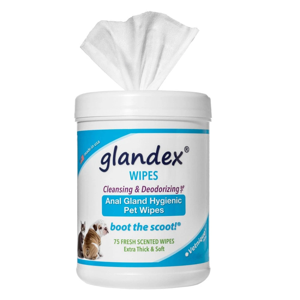 Glandex Anal Hygiene Wipes For Cats & Dogs 1 Glandex Anal Hygiene Wipes For Cats & Dogs