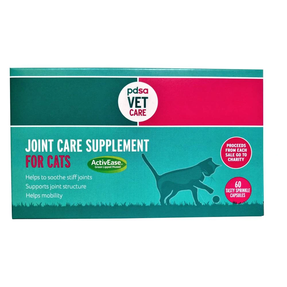 PDSA Vet Care Joint Supplement Support Tablets For Cats X 60 1 PDSA Vet Care Joint Supplement Support Tablets For Cats X 60