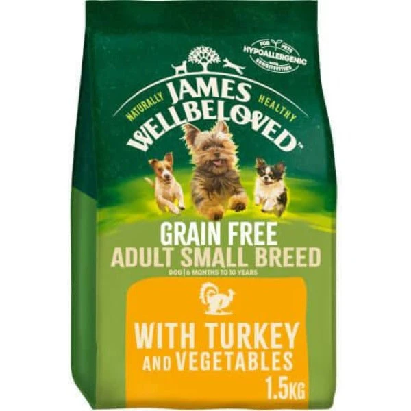 James Wellbeloved Adult Small Breed Dog Food Grain Free Turkey & Veg 2 James Wellbeloved Adult Small Breed Dog Food Grain Free Turkey & Veg - Image 2