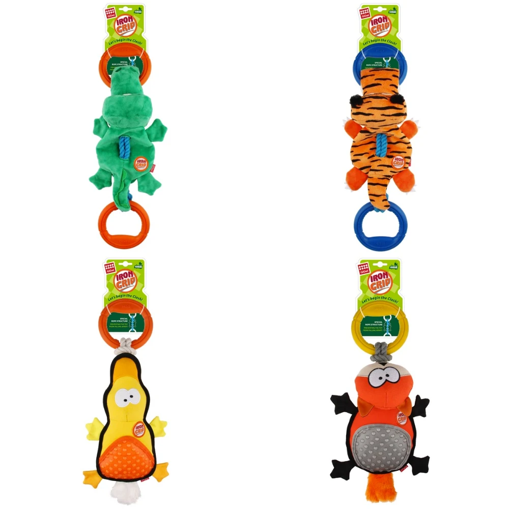 GiGwi Iron Grip Plush Tug Toy With TPR Handle Dog Toy 1 GiGwi Iron Grip Plush Tug Toy With TPR Handle Dog Toy