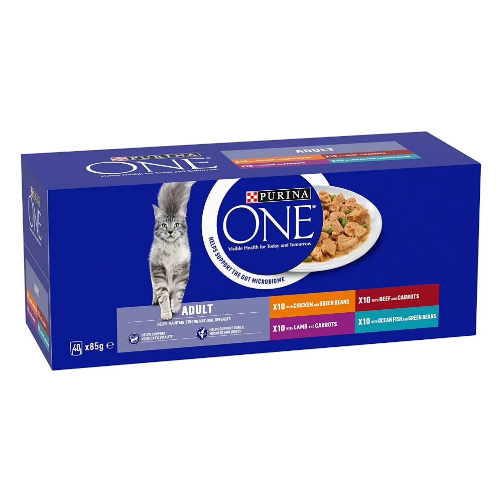 Purina One Adult Pouch Mixed Wet Cat Food 40 X 85g 1 Purina One Adult Pouch Mixed Wet Cat Food 40 X 85g
