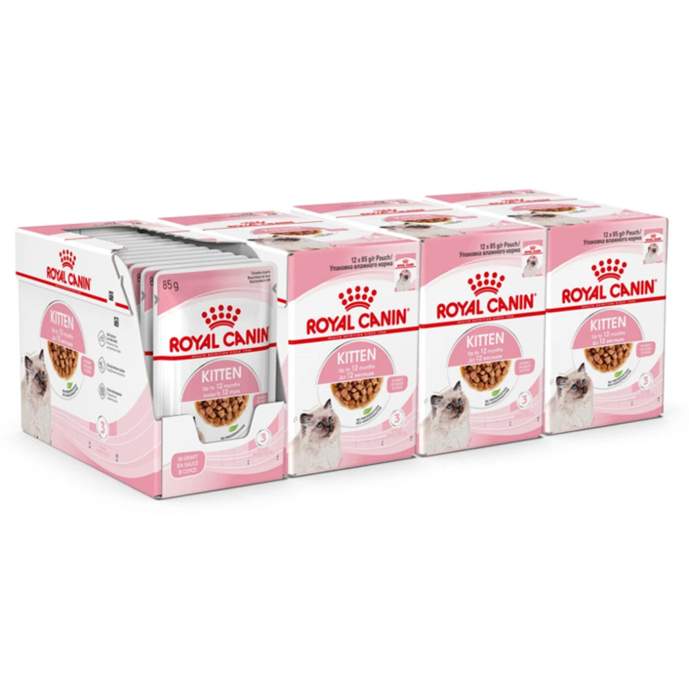 Royal Canin Wet Cat Food Kitten Pouch In Gravy 48 X 85g 1 Royal Canin Wet Cat Food Kitten Pouch In Gravy 48 X 85g