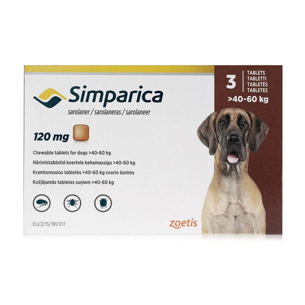 ZOETIS Simparica Palatable Tablets For Dogs 3 ZOETIS Simparica Palatable Tablets For Dogs - Image 3
