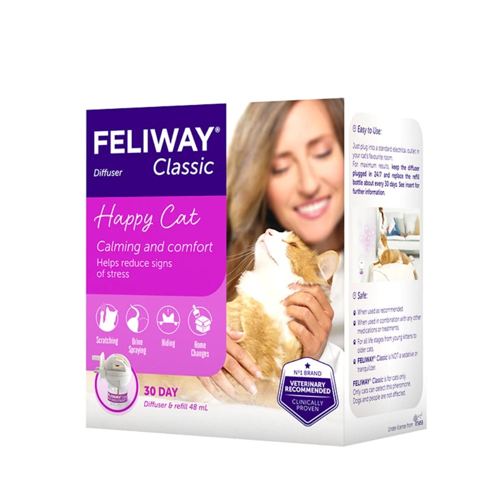 Feliway Classic Diffuser & Refill Pack For Cats 48ml 1 Feliway Classic Diffuser & Refill Pack For Cats 48ml