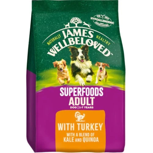 James Wellbeloved Turkey, Kale & Quinoa Adult Dog Superfood 1.5kg 1 James Wellbeloved Turkey, Kale & Quinoa Adult Dog Superfood 1.5kg