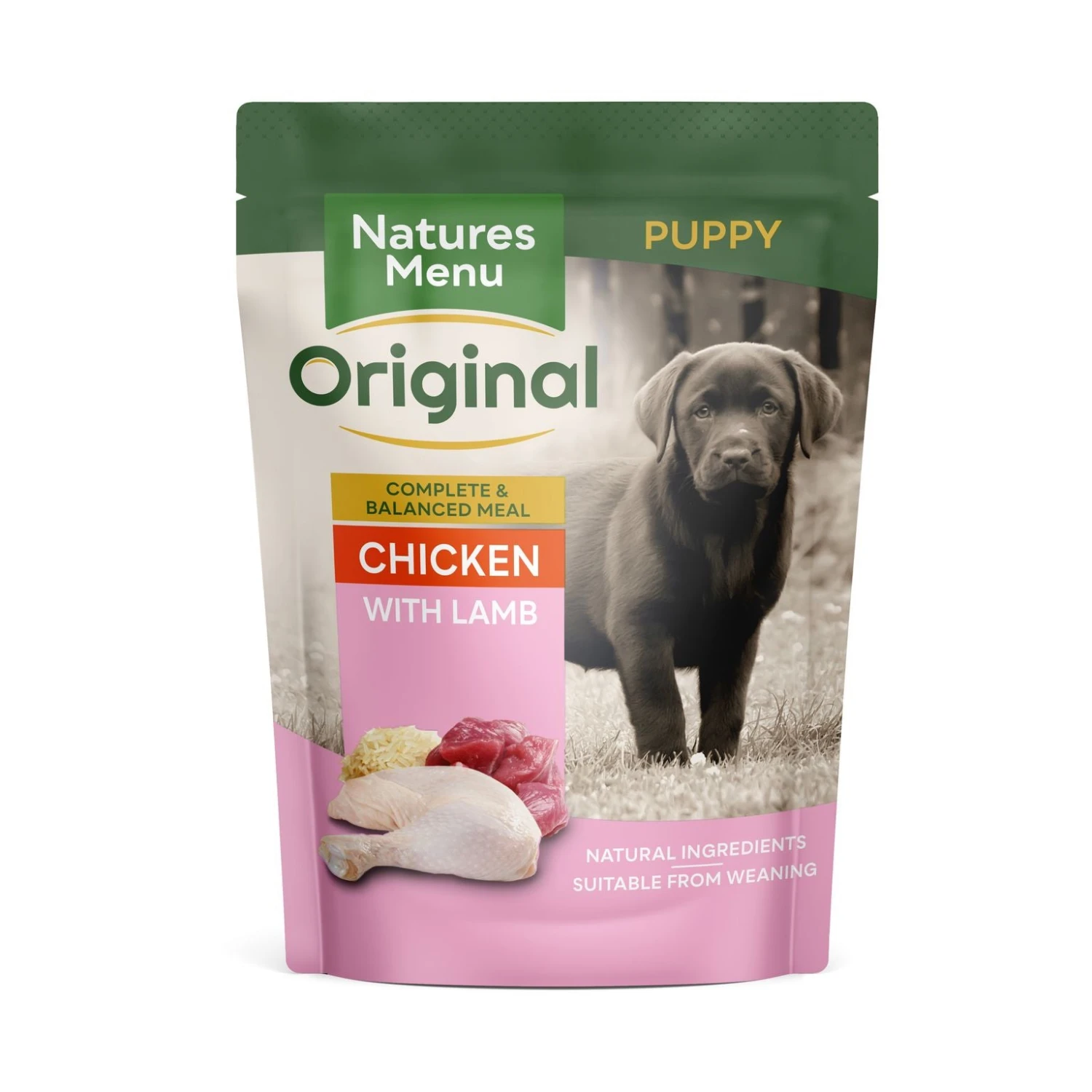 Natures Menu Chicken With Lamb Junior Wet Dog Food Pouch - All Sizes 1 Natures Menu Chicken With Lamb Junior Wet Dog Food Pouch - All Sizes