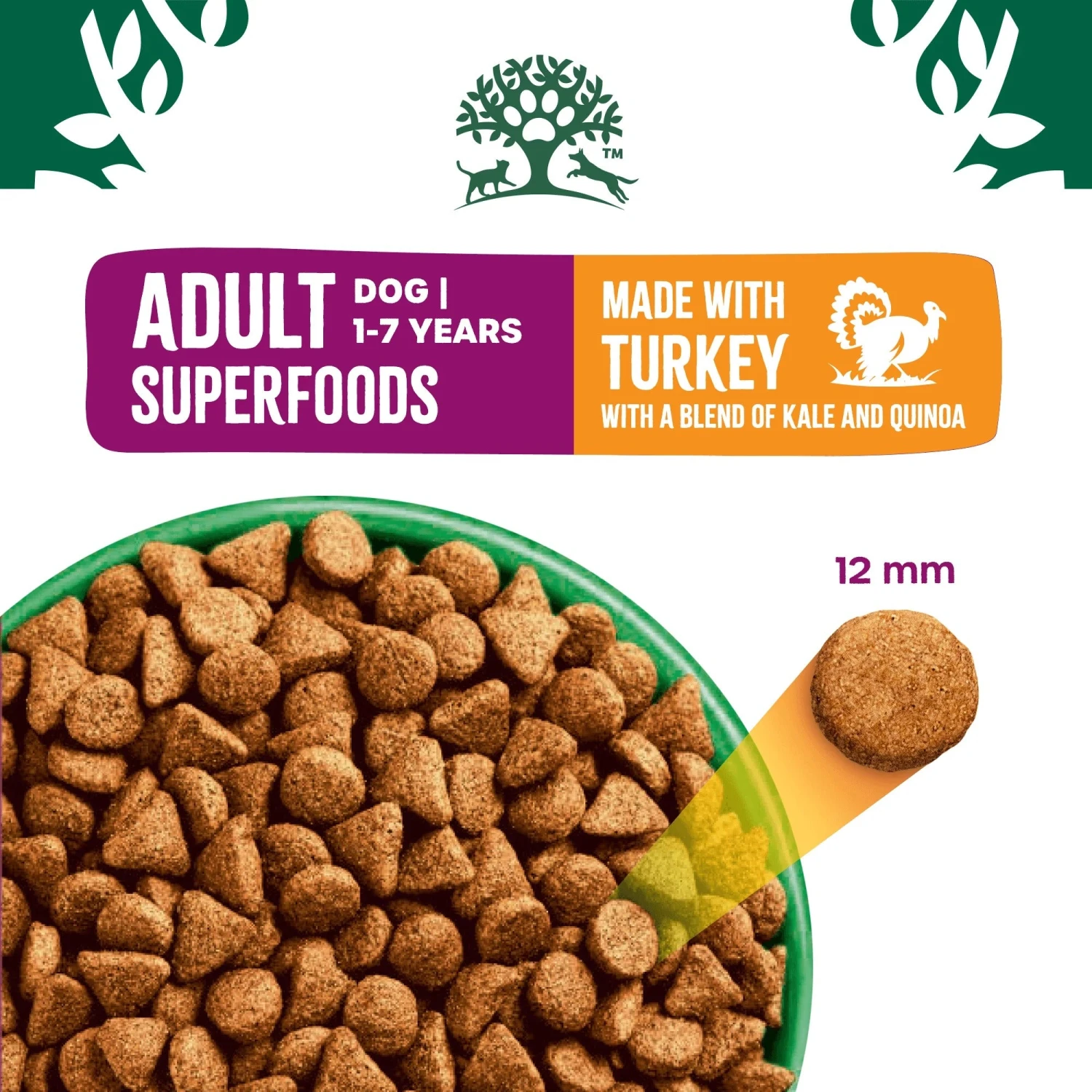 James Wellbeloved Turkey, Kale & Quinoa Adult Dog Superfood 1.5kg 2 James Wellbeloved Turkey, Kale & Quinoa Adult Dog Superfood 1.5kg - Image 2