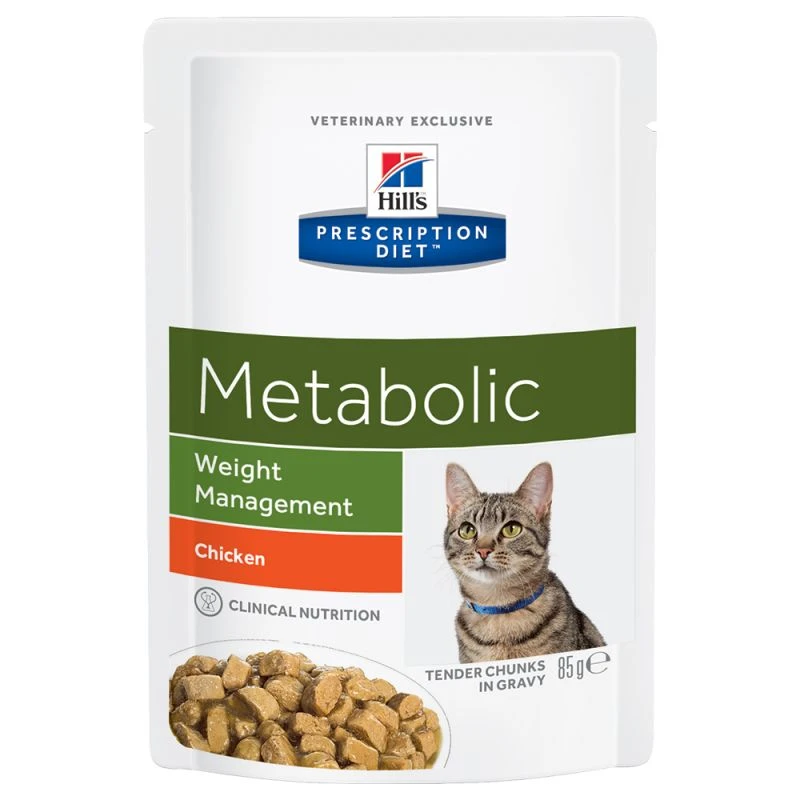 Hill's Feline Metabolic Cat Food Pouches 12 X 85g 1 Hill's Feline Metabolic Cat Food Pouches 12 X 85g