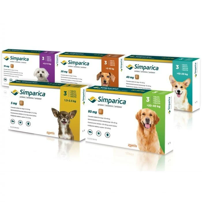 ZOETIS Simparica Palatable Tablets For Dogs 1 ZOETIS Simparica Palatable Tablets For Dogs
