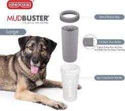 Dexas MudBuster Portable Dog Paw Washer/ Paw Cleaner, Large, Light Gray 5 Dexas MudBuster Portable Dog Paw Washer/ Paw Cleaner, Large, Light Gray -Pet Supply Store sszudls0uyi
