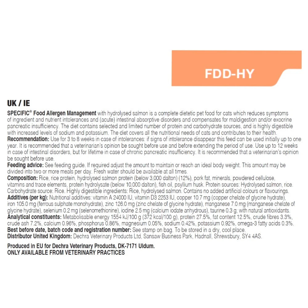 Dechra SPECIFIC™ Food Allergen Management Dry Cat Food 7 Dechra SPECIFIC™ Food Allergen Management Dry Cat Food - Image 7