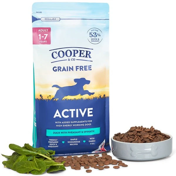 Cooper & Co High Energy Active Dried Adult Working Dog Food Duck With Pheasant And Spinach 2 Cooper & Co High Energy Active Dried Adult Working Dog Food Duck With Pheasant And Spinach - Image 2