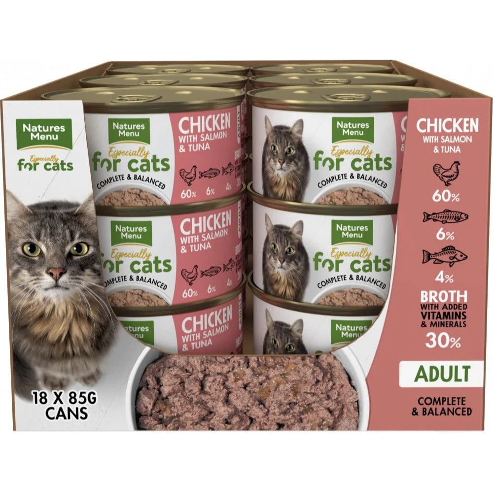 Natures Menu Cat Chicken With Salmon & Tuna 85g X 18 2 Natures Menu Cat Chicken With Salmon & Tuna 85g X 18 - Image 2